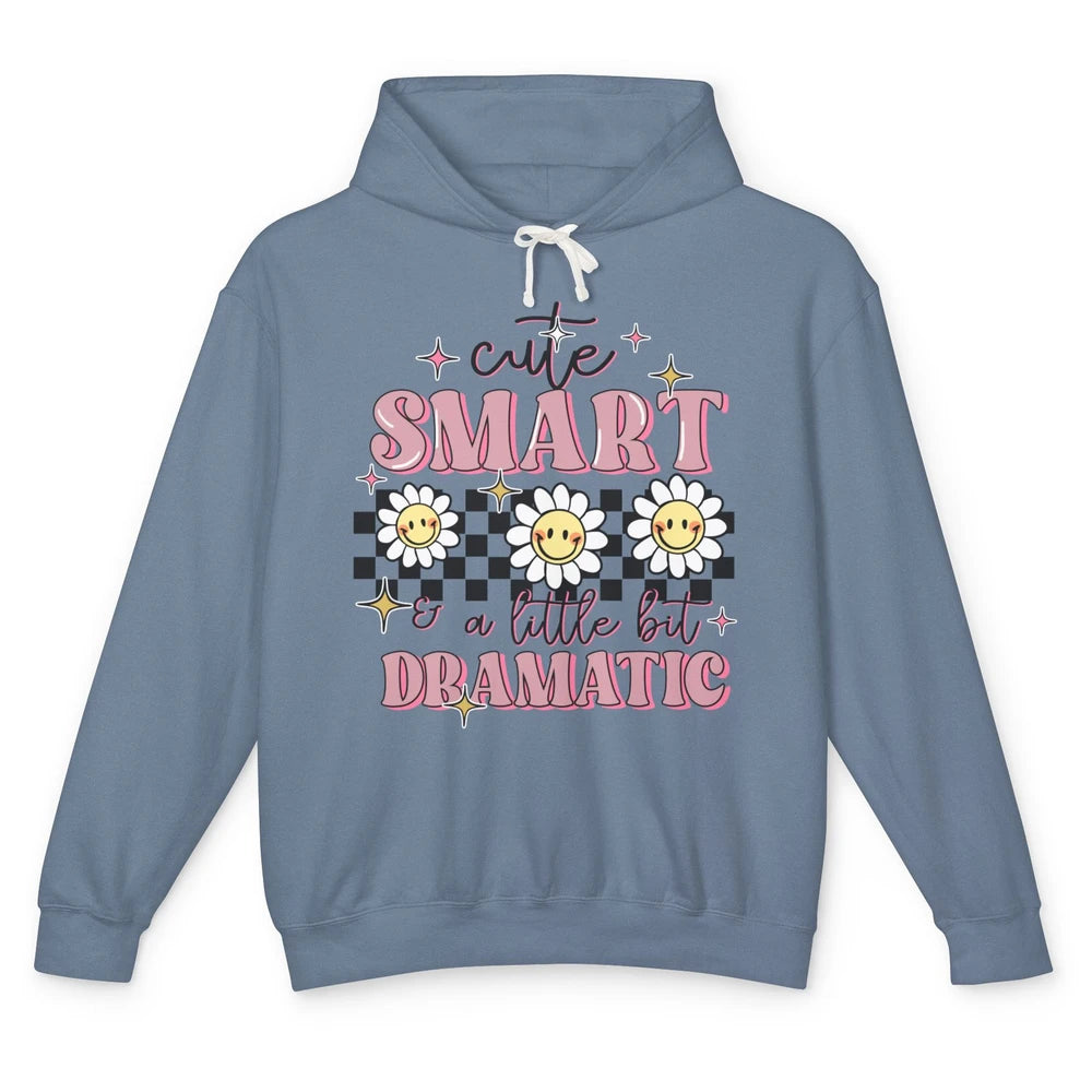 Retro Groovy Cute Smart & A Little Bit Dramatic Cute Girl Unisex Lightweight Hoodie