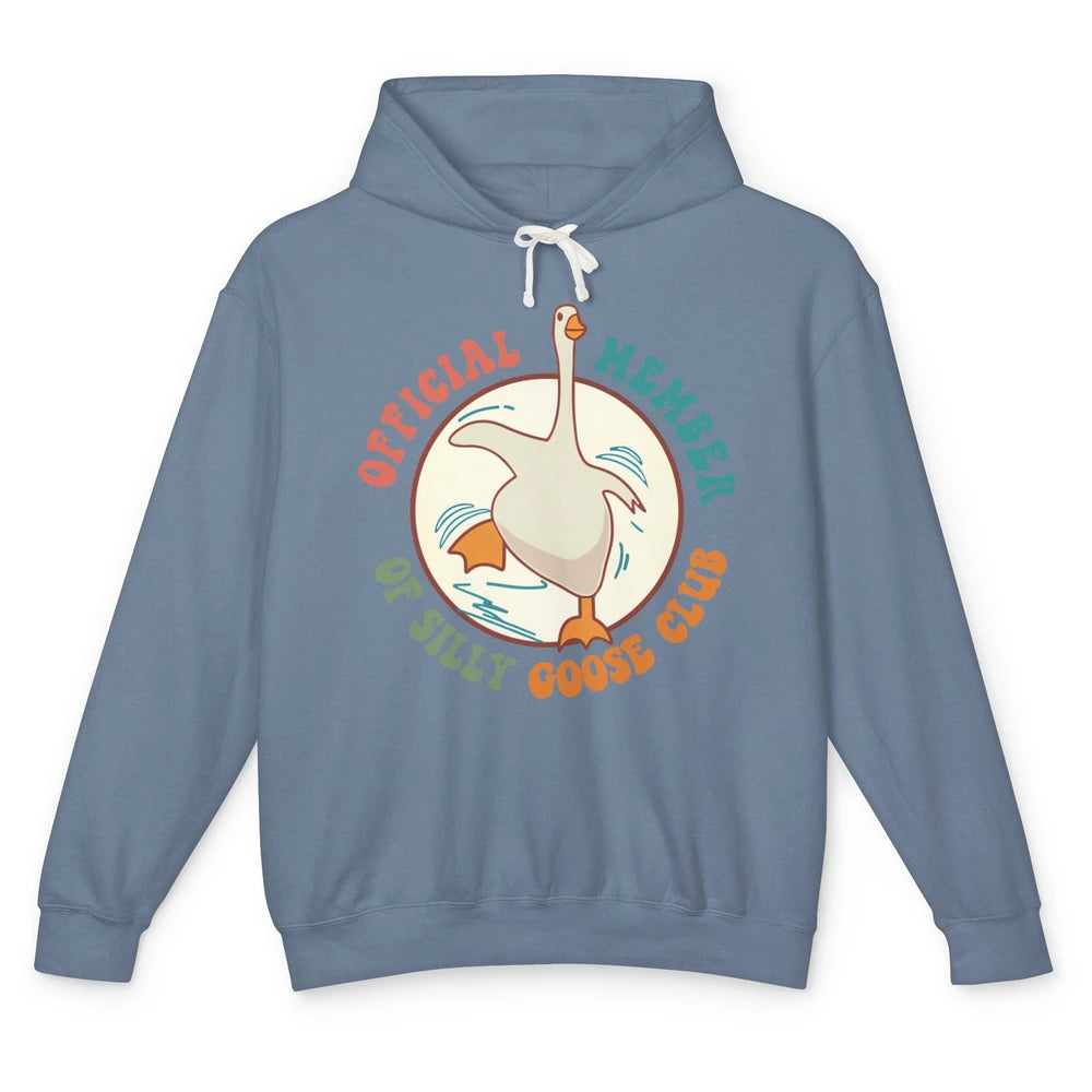 Funny Goose Official Member Of Silly Goose Club Sarcastic Unisex Lightweight Hoodie