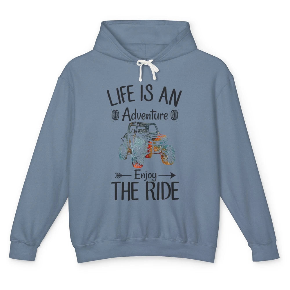 Retro Life Adventure Enjoy Ride UTV Offroad Riding SXS Mud Unisex Lightweight Hoodie