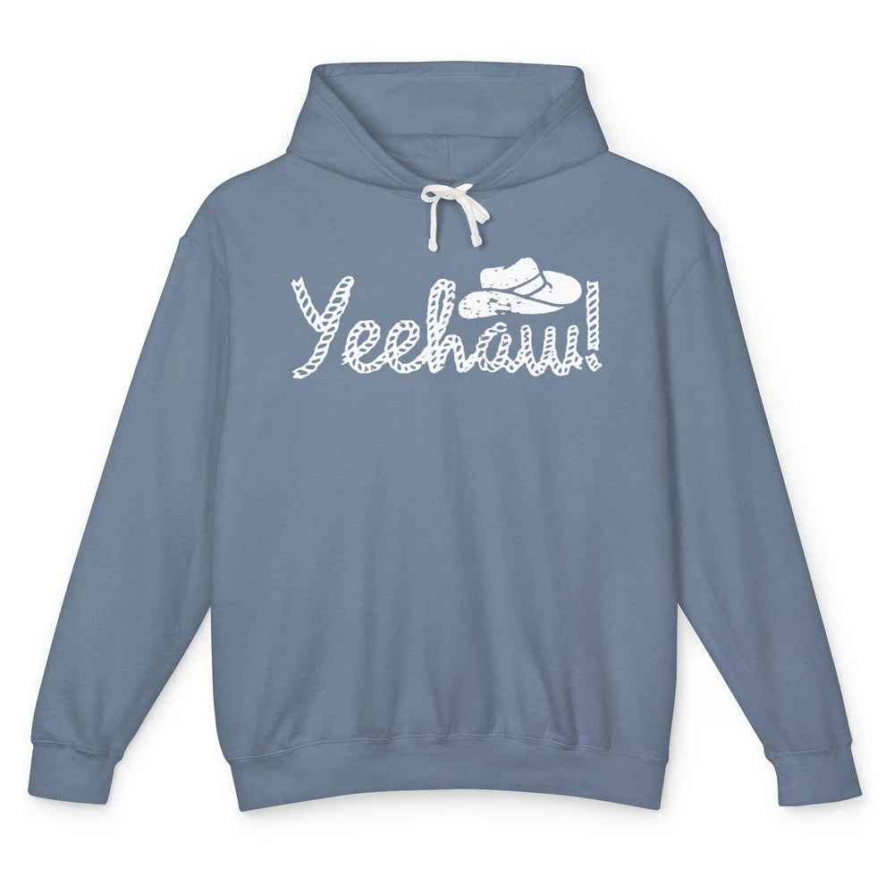 Retro Cowboy Lasso Hat Yeehaw Western Country Cowgirls Horse Unisex Lightweight Hoodie