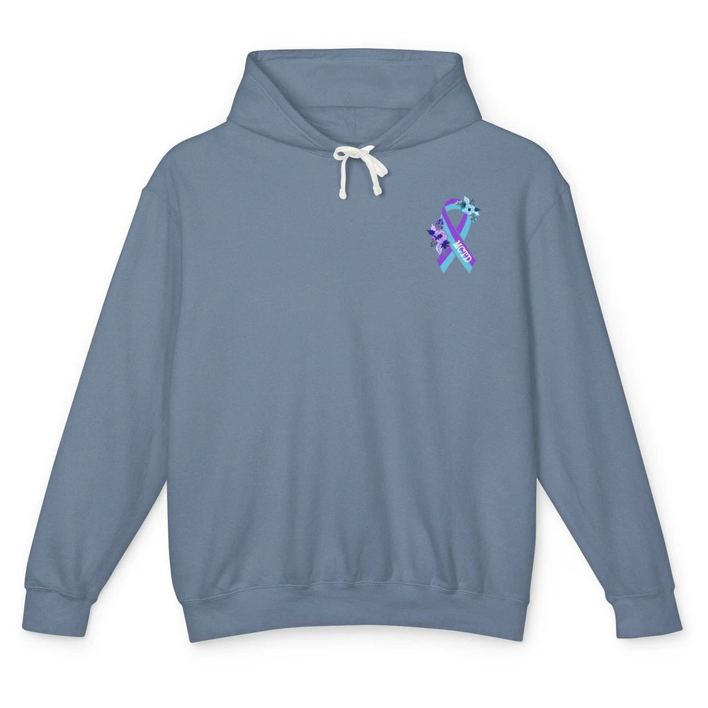 Mixed Connective Tissue Disease Awareness MCTD Floral Ribbon Unisex Lightweight Hoodie