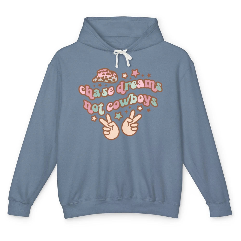 Retro Chase Dreams Not Cowboys Groovy Hippie Western Country Unisex Lightweight Hoodie