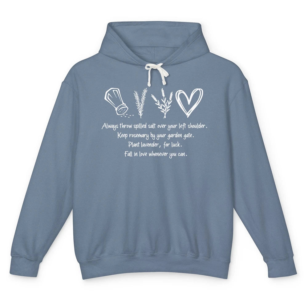 Practical Magic Witch Gardening Card Gardeners Plant Lovers Unisex Lightweight Hoodie