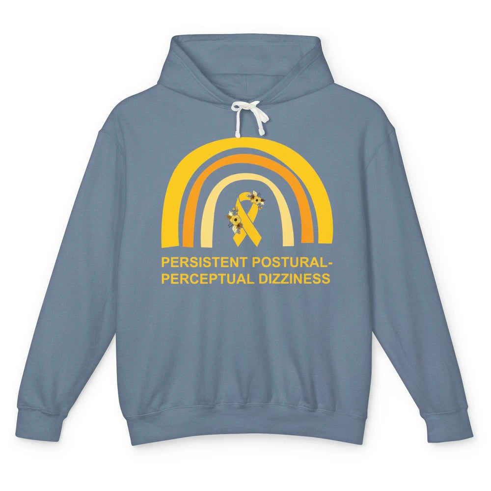 Persistent Postural-perceptual Dizziness PPPD Yellow Rainbow Unisex Lightweight Hoodie