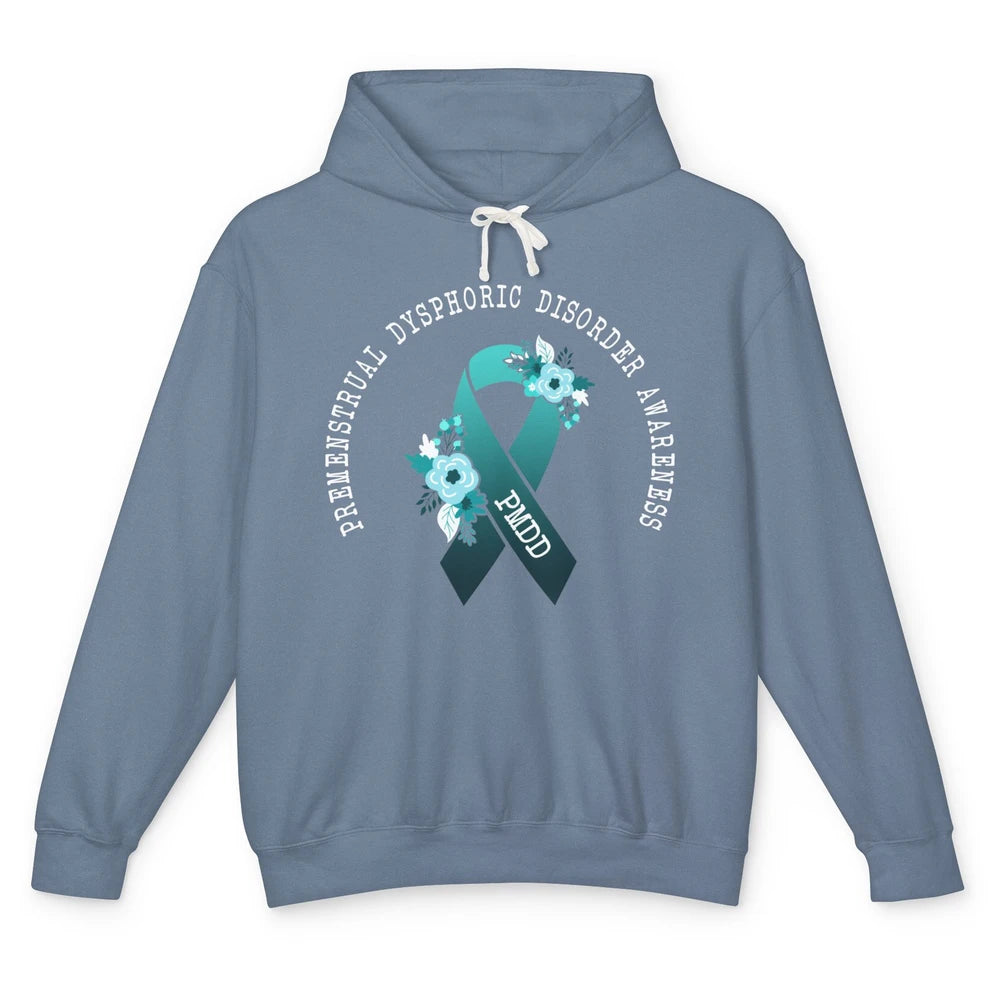 Premenstrual Dysphoric Disorder PMDD Awareness Ribbon Unisex Lightweight Hoodie