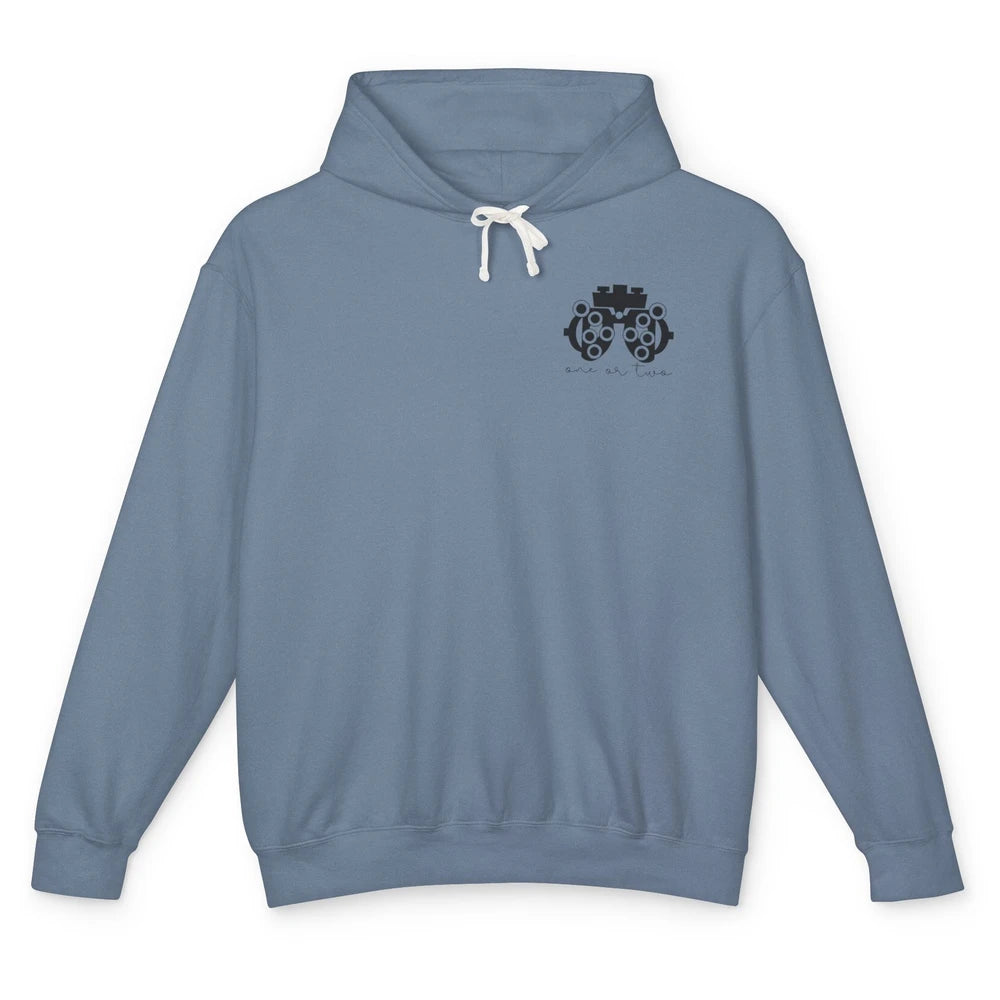 Phoropter One Or Two Optometrist Optician Optometry Pocket Unisex Lightweight Hoodie