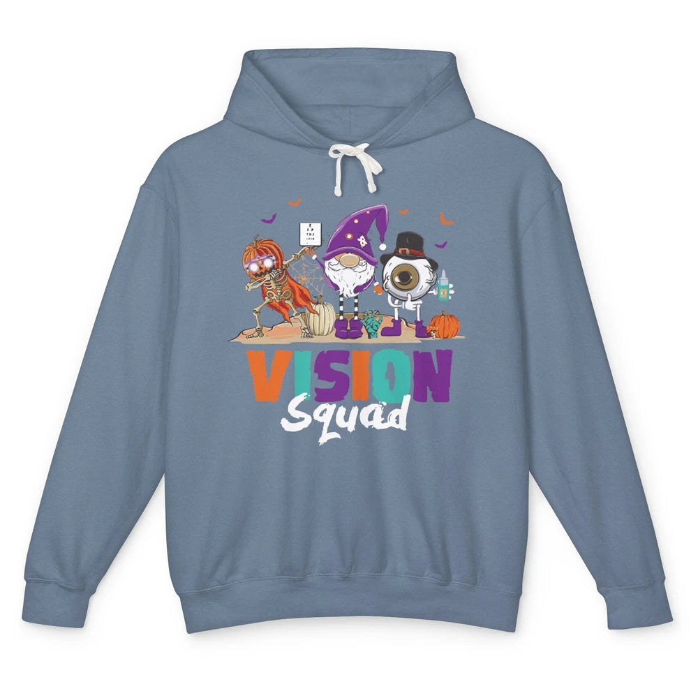 Optometrist Halloween Vision Squad Gnome Pumpkin Optician Unisex Lightweight Hoodie