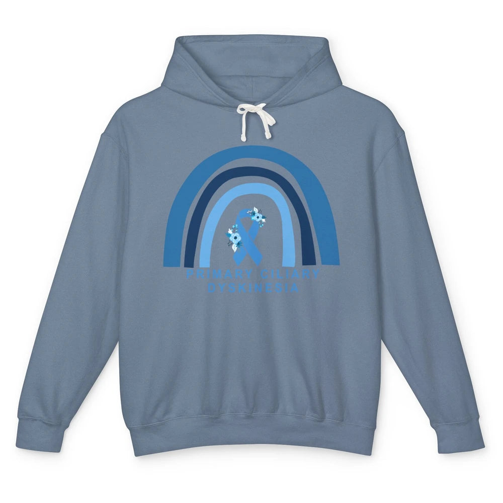 Primary Ciliary Dyskinesia Blue Rainbow Respiratory Diseases Unisex Lightweight Hoodie