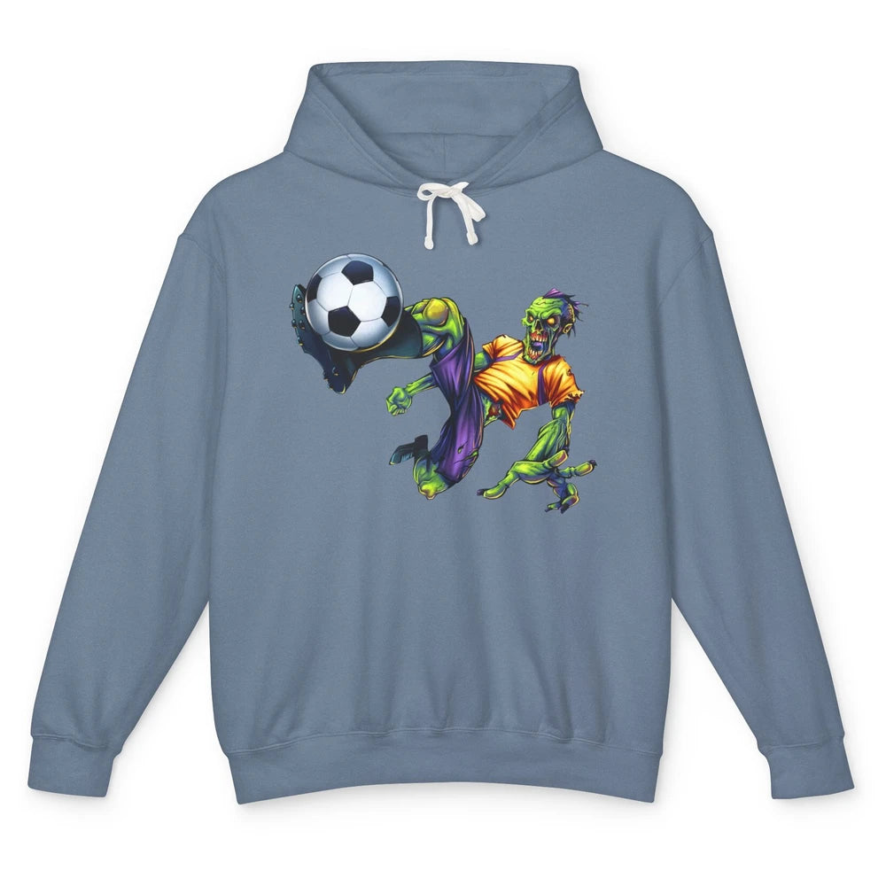 Zombie Soccer Striker Halloween Soccer Player Costume Gift Unisex Lightweight Hoodie