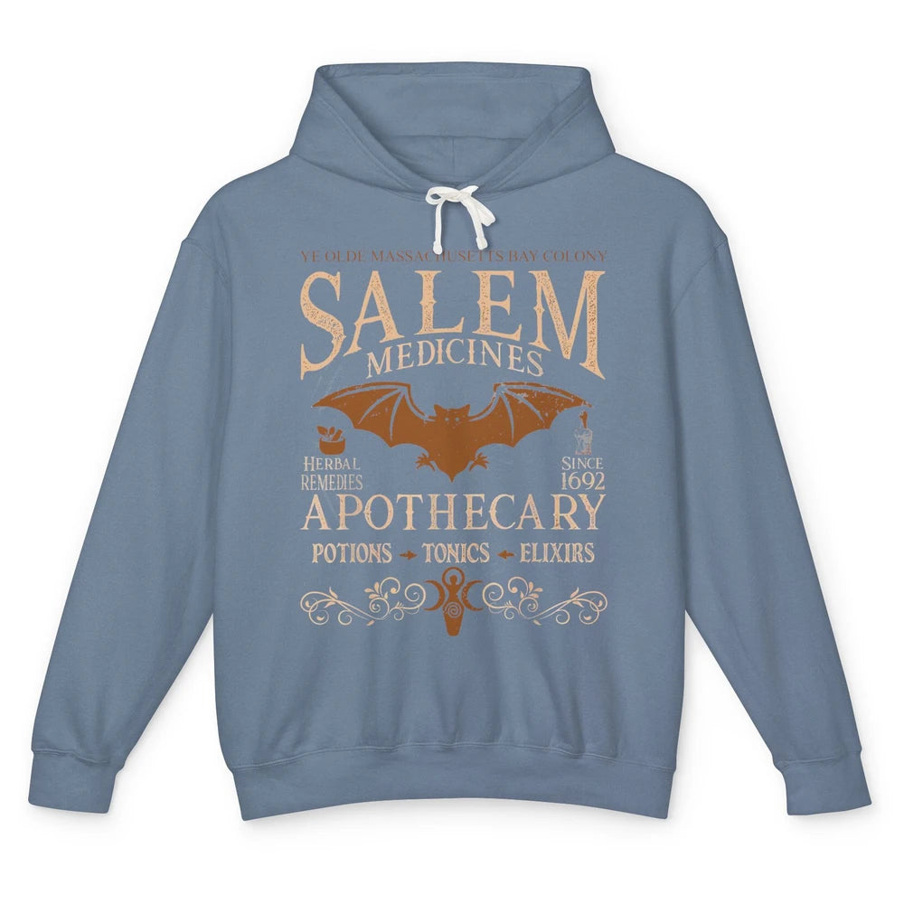 Retro Salem Apothecary Halloween Night Salem Witches 1692 Unisex Lightweight Hoodie