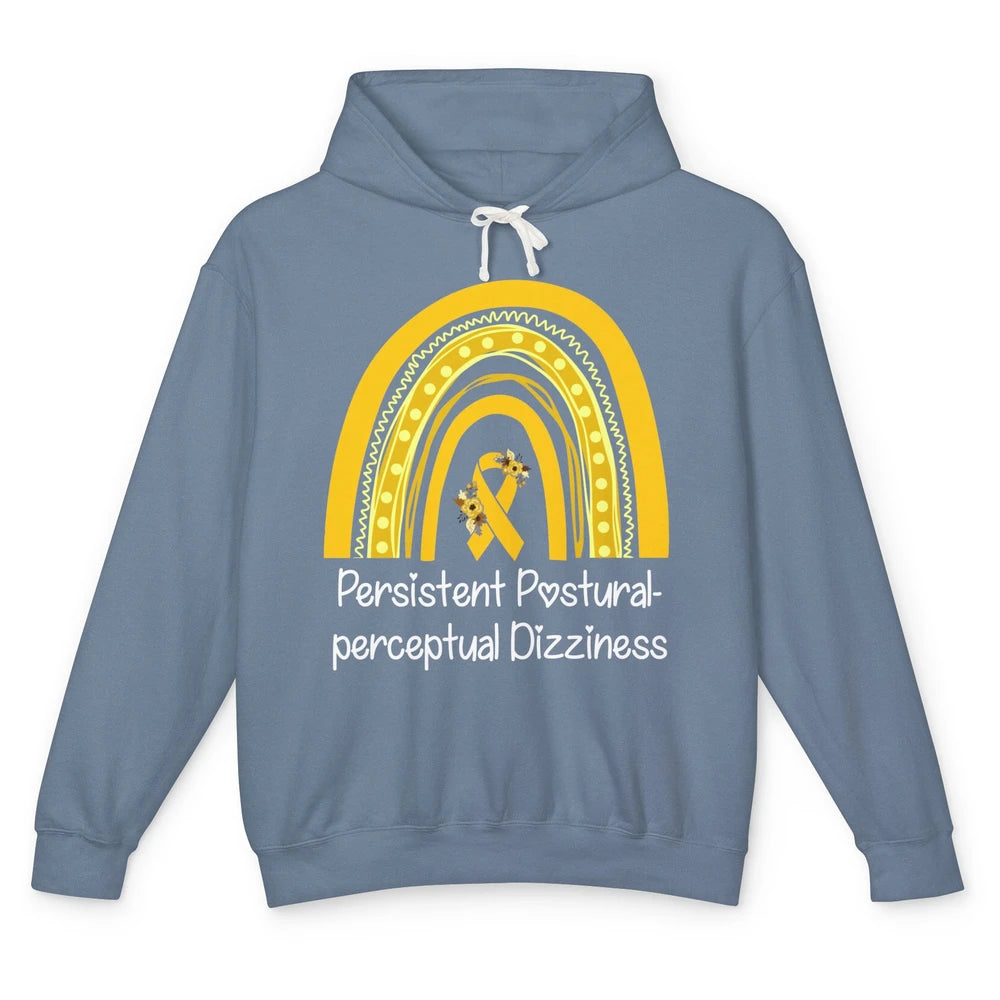 Persistent Postural-perceptual Dizziness PPPD Yellow Rainbow Unisex Lightweight Hoodie
