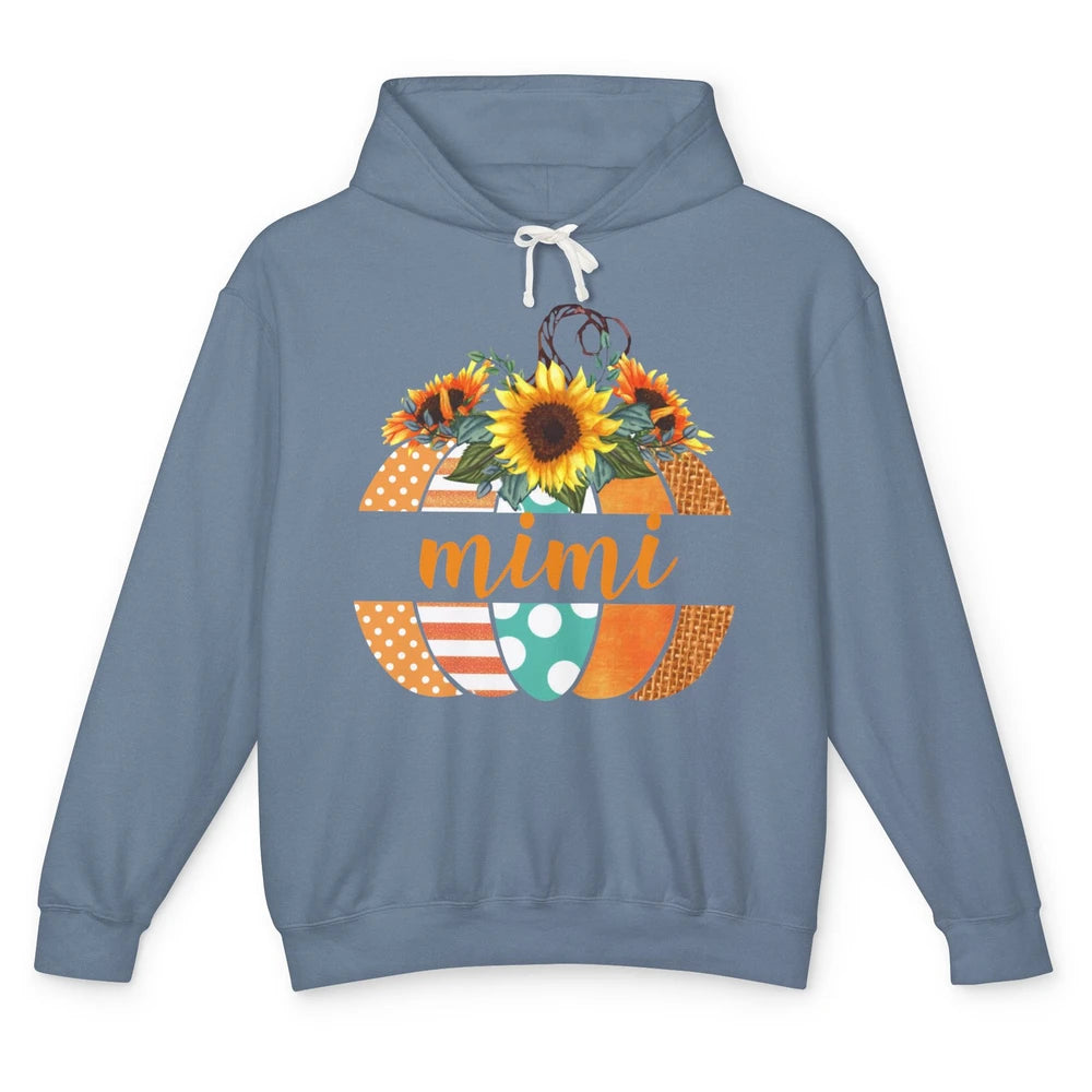 Mimi Sunflower Pumpkin Welcome Fall Halloween Grandma Gift Unisex Lightweight Hoodie