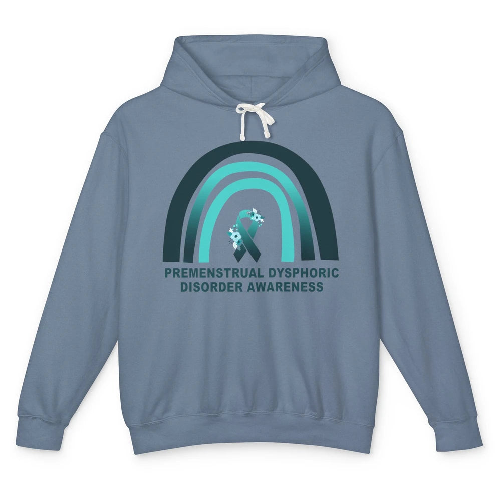 Premenstrual Dysphoric Disorder PMDD Awareness Rainbow Unisex Lightweight Hoodie