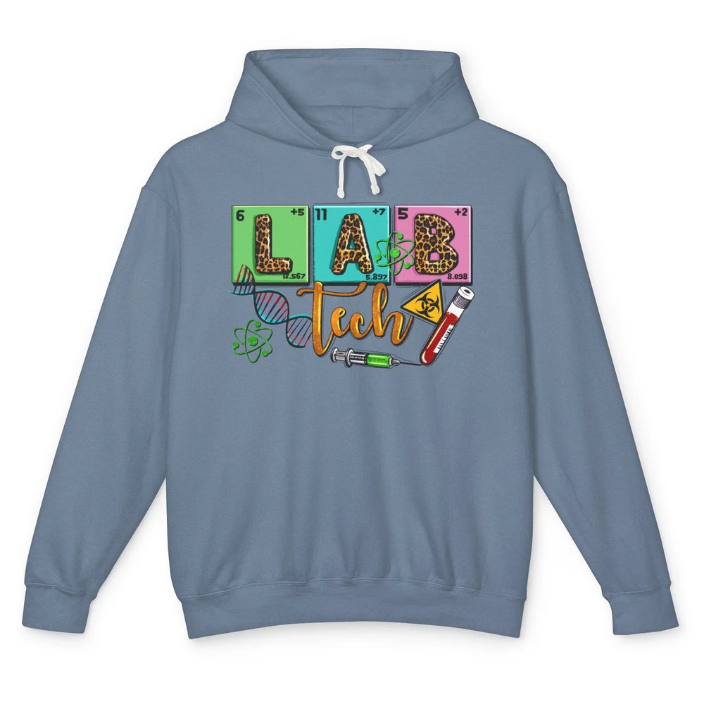 Peace Love Lab Tech Laboratory Technician Medical Lab Gift Unisex Lightweight Hoodie