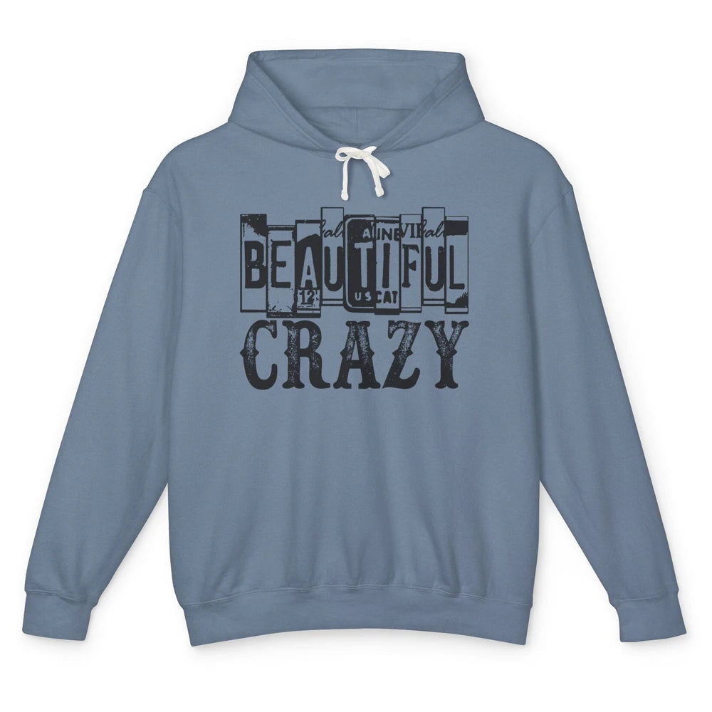Retro Beautiful Crazy Western Cowgirl Country Music Lovers Unisex Lightweight Hoodie