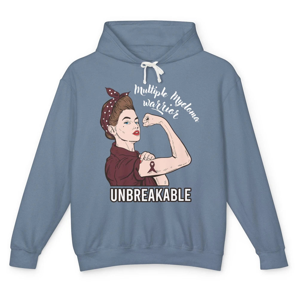 Multiple Myeloma Warrior Unbreakable Myeloma Cancer Survivor Unisex Lightweight Hoodie