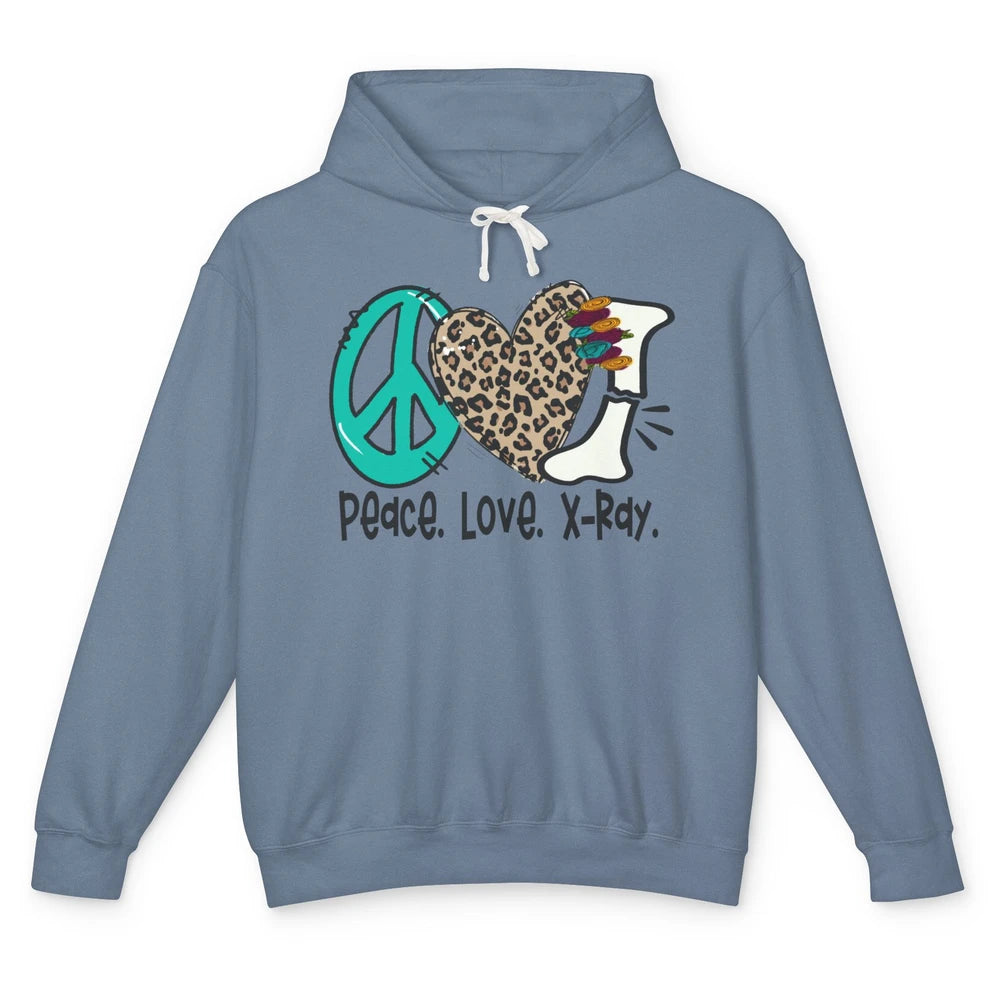 Peace Love X-ray Radiology Technician Radiologist Life Unisex Lightweight Hoodie