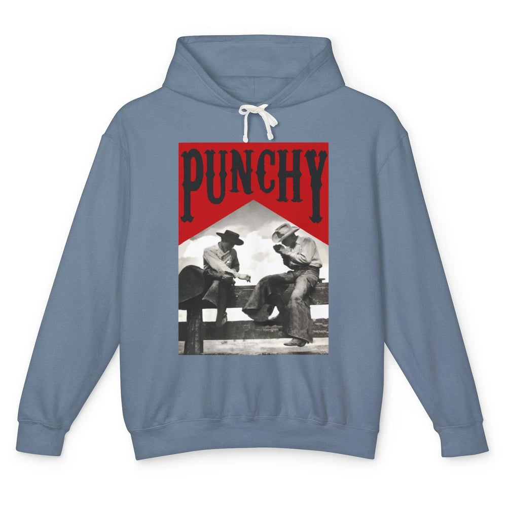 Retro Punchy Cowboy Killer Western Country Cowgirl Gift Unisex Lightweight Hoodie