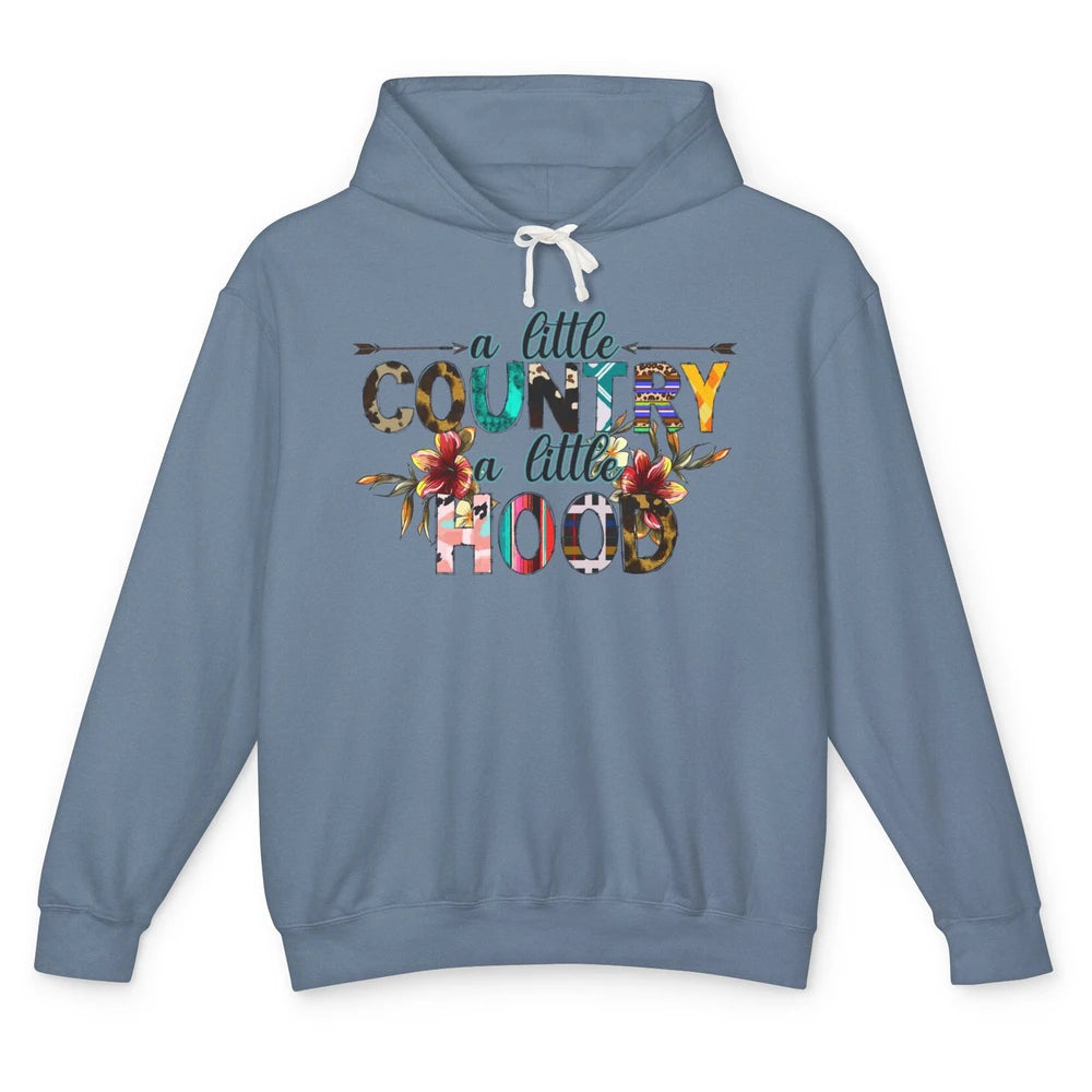 A Little Hood A Little Country Turquoise Western Country Unisex Lightweight Hoodie