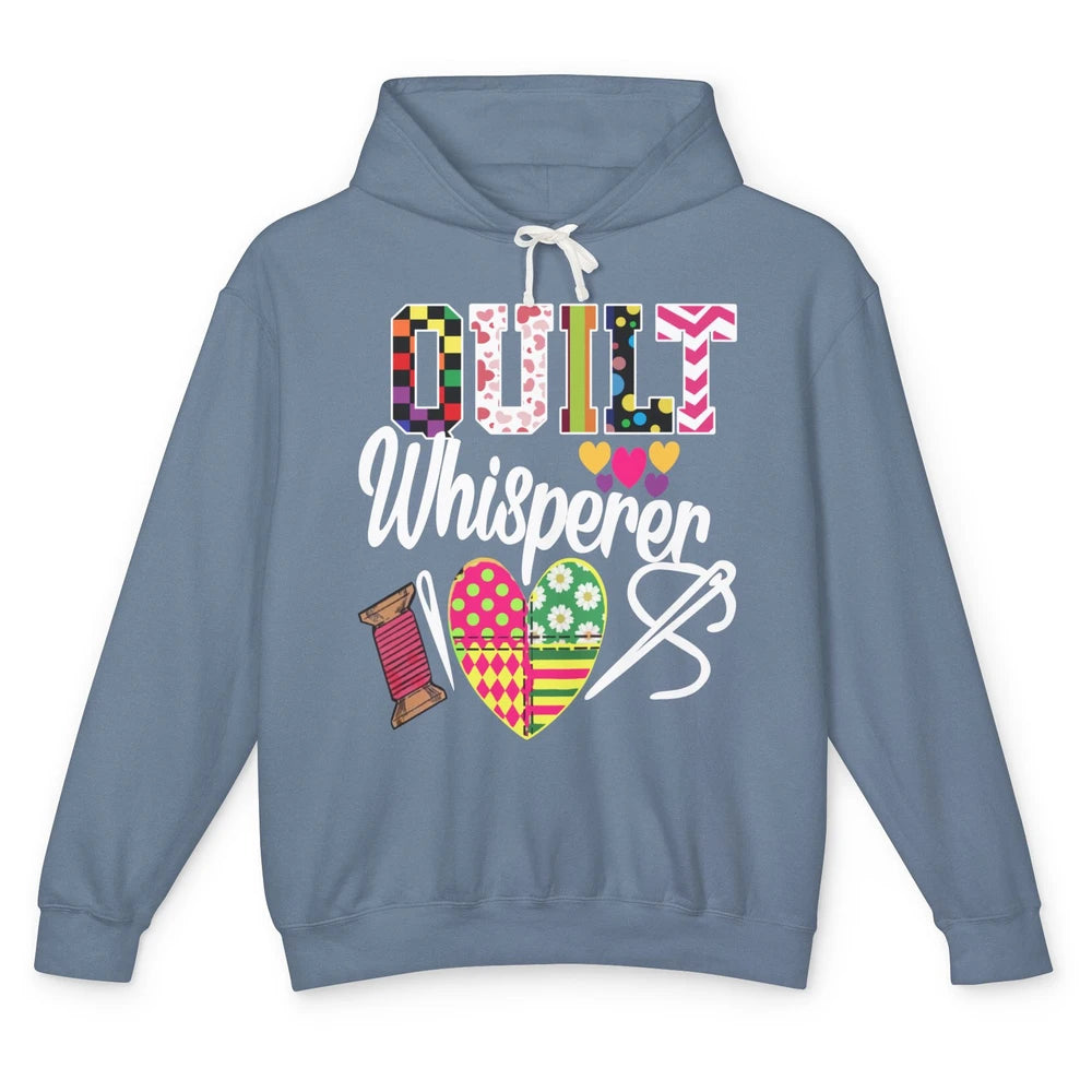 Retro Quilt Whisperer Quilting Life Sewing Life Quilt Lovers Unisex Lightweight Hoodie