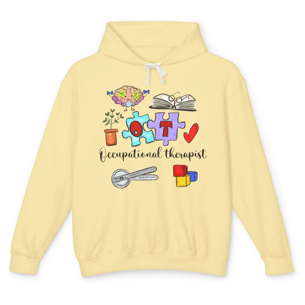 Occupational Therapist Symbols Hand Drawn OT Appreciation Unisex Lightweight Hoodie