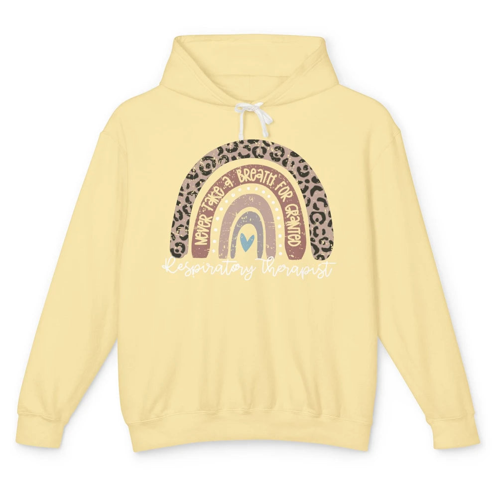 Retro Respiratory Therapy Rainbow Respiratory Therapist Gift Unisex Lightweight Hoodie