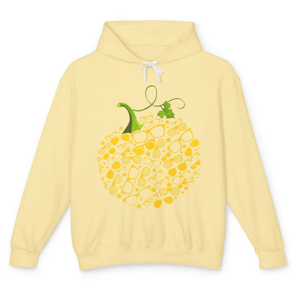 Pumpkin Glasses Optometry Optician Halloween Spooky Season Unisex Lightweight Hoodie