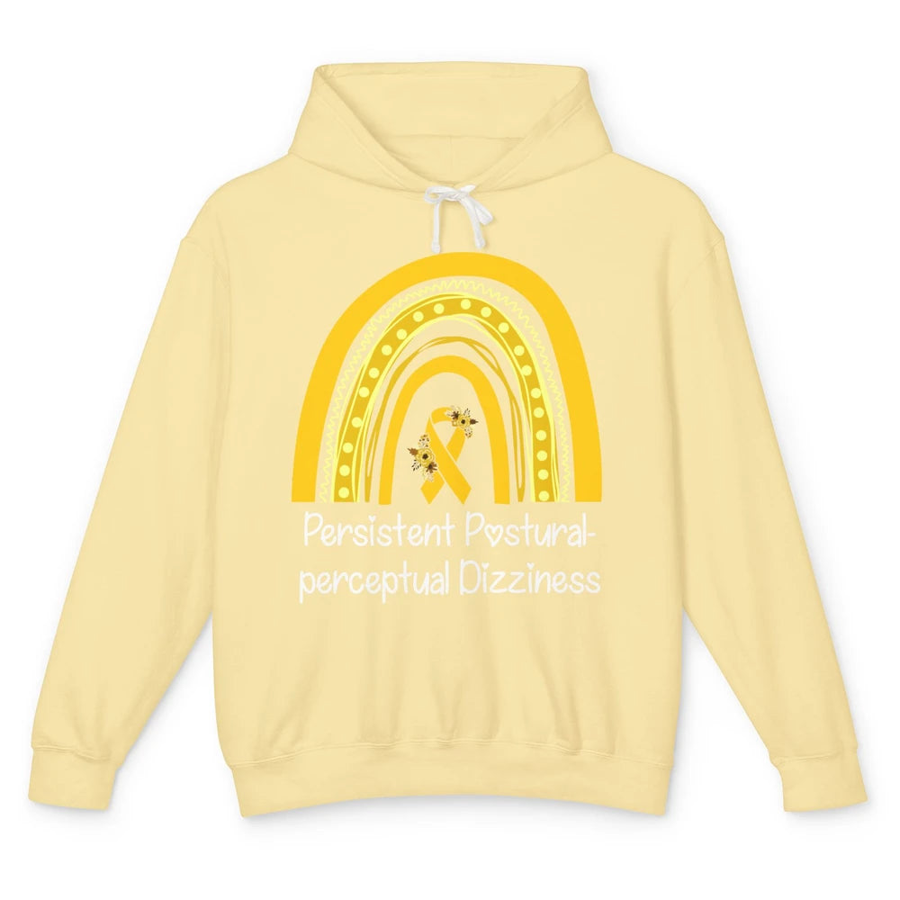 Persistent Postural-perceptual Dizziness PPPD Yellow Rainbow Unisex Lightweight Hoodie
