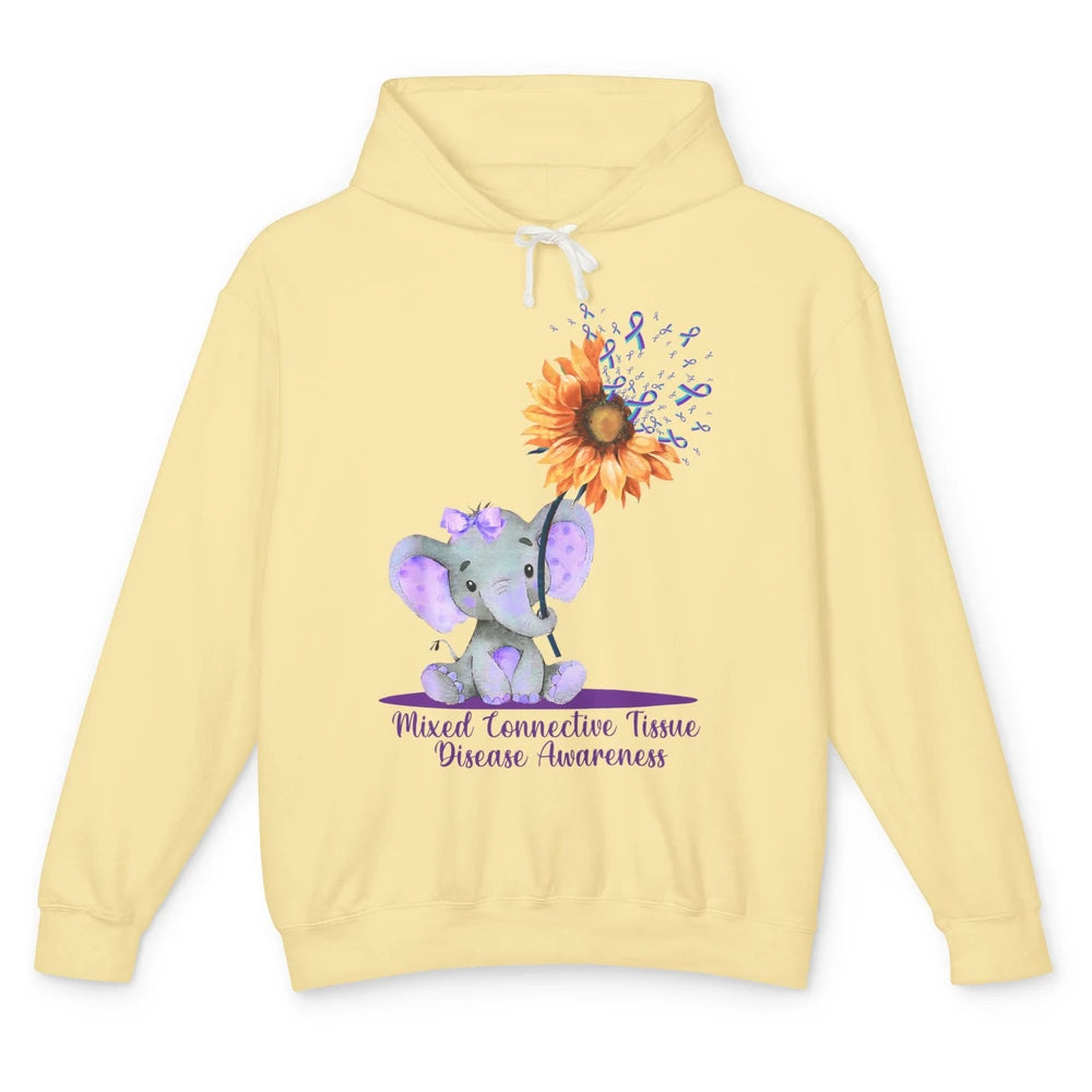 Mixed Connective Tissue Disease Baby Elephant Sunflower Unisex Lightweight Hoodie
