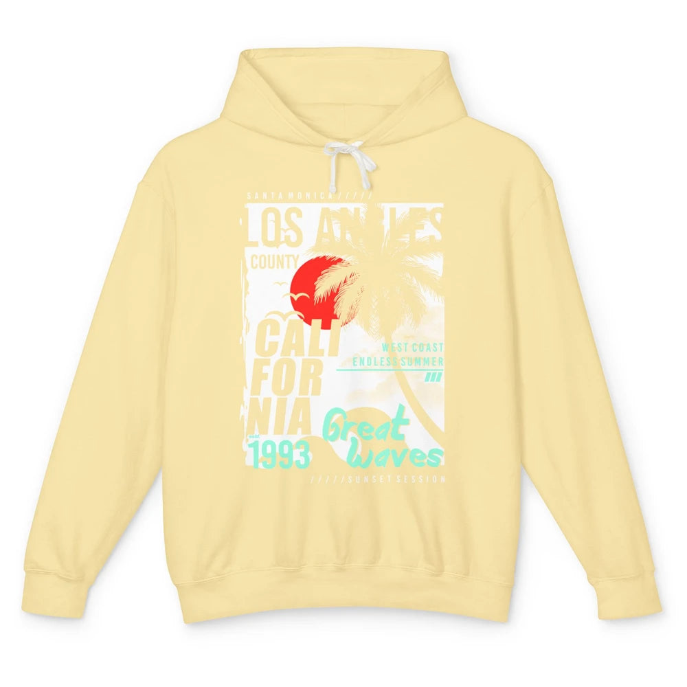 Retro Los Angeles California West Coast Endless Summer 1993 Unisex Lightweight Hoodie