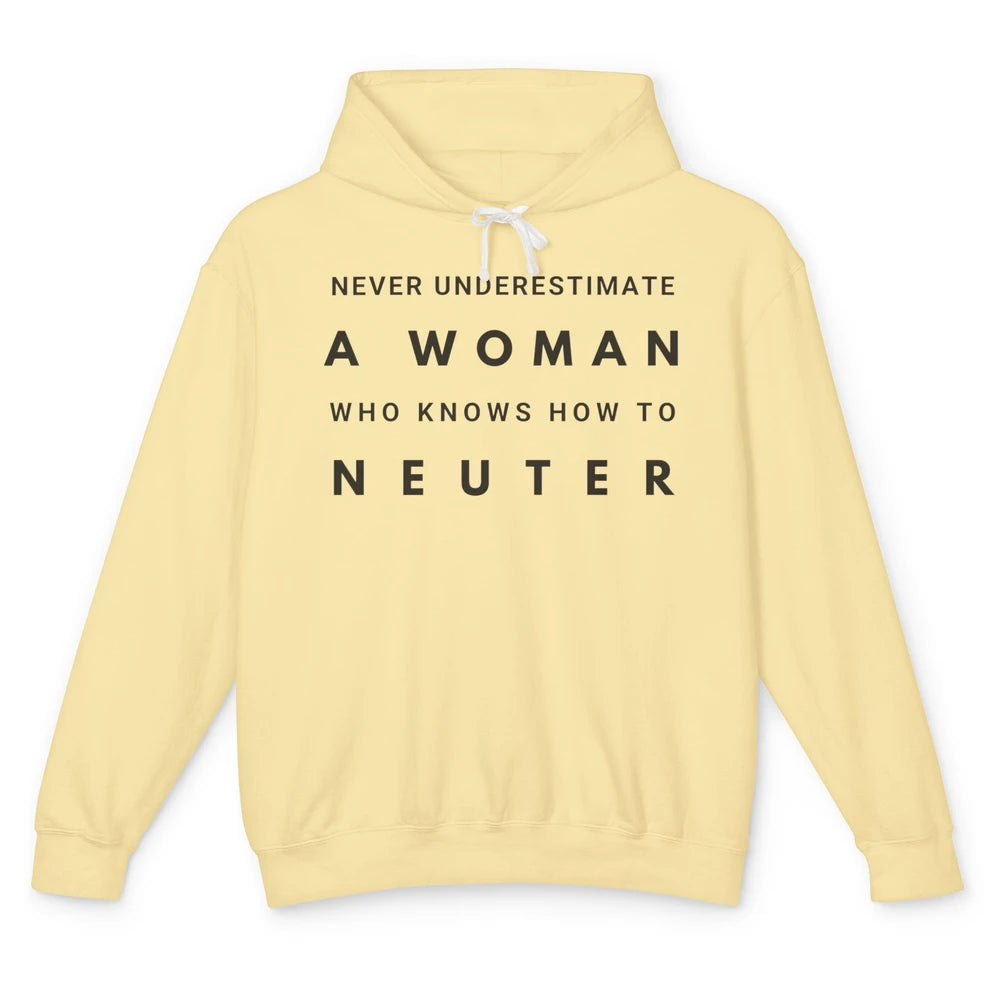 Never Underestimate Women In Vet Med Veterinary Vet Nurse Unisex Lightweight Hoodie