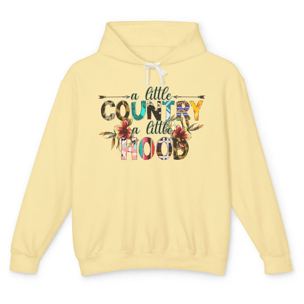 A Little Hood A Little Country Turquoise Western Country Unisex Lightweight Hoodie