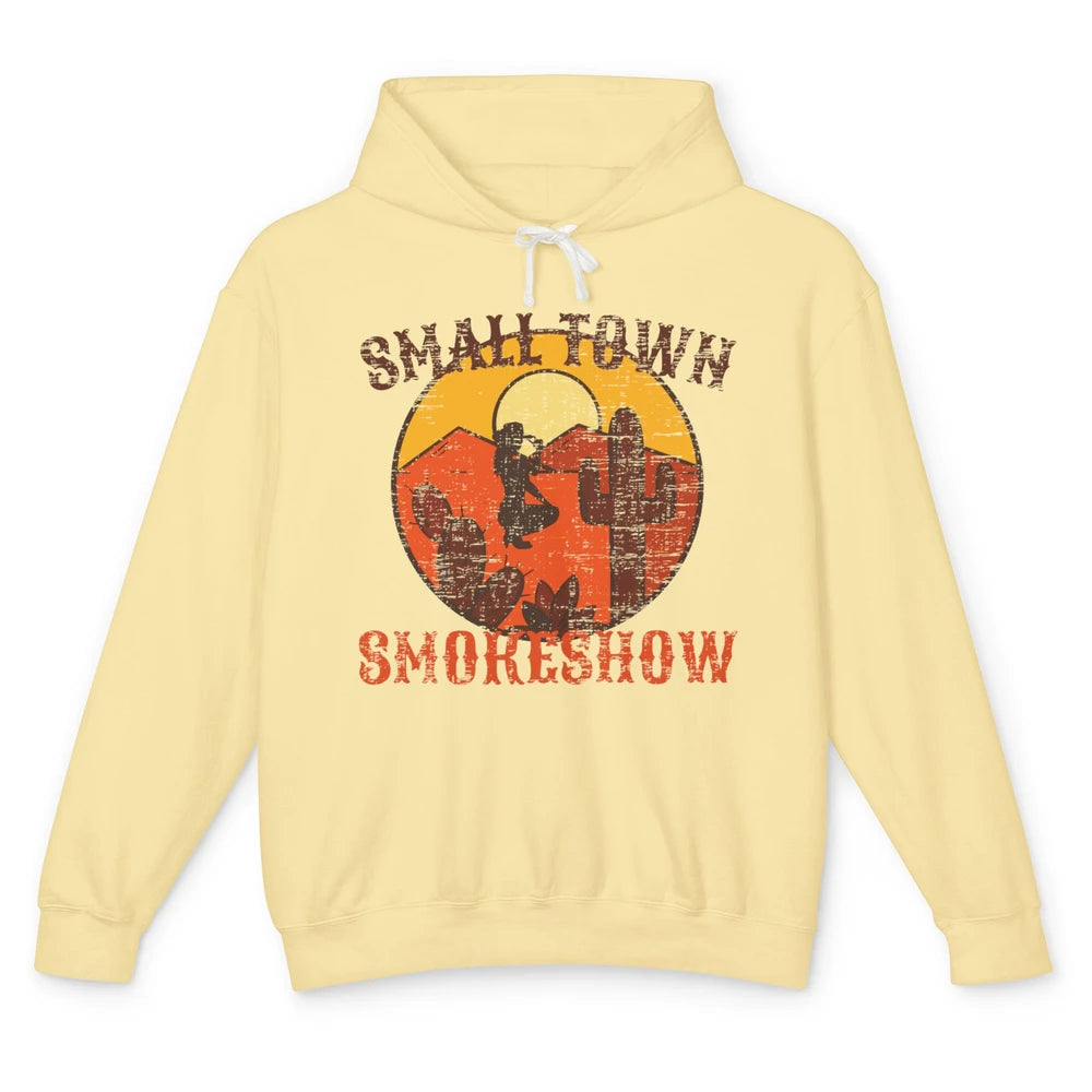 Retro Cowgirl Desert Small Town Smokeshow Western Country Unisex Lightweight Hoodie