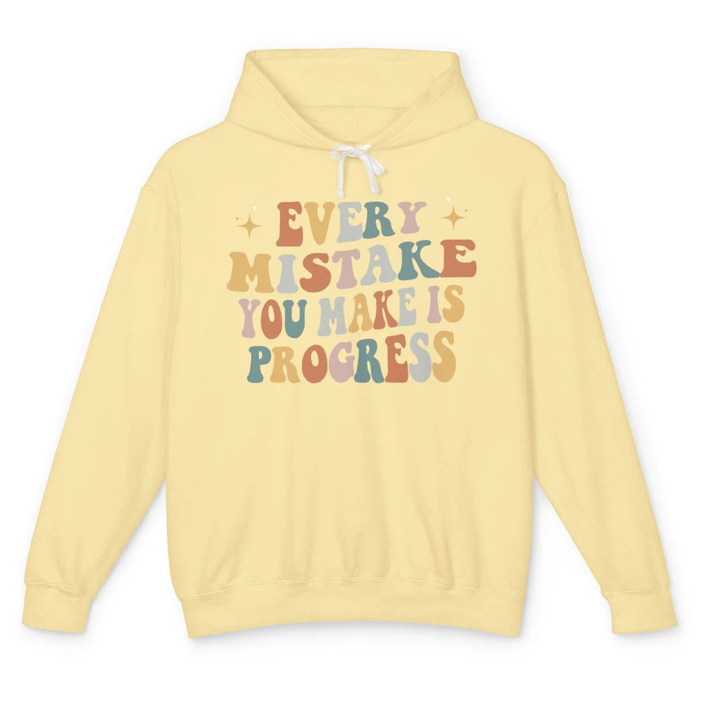 Personal Growth Mindset Therapist Mental Health Retro Boho Unisex Lightweight Hoodie