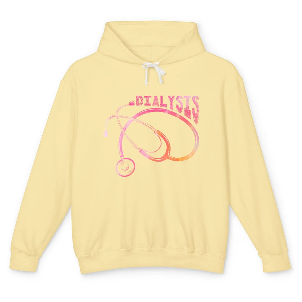 Nephrologist Dialysis Tech Nurse Stethoscope Kidney Nursing Unisex Lightweight Hoodie