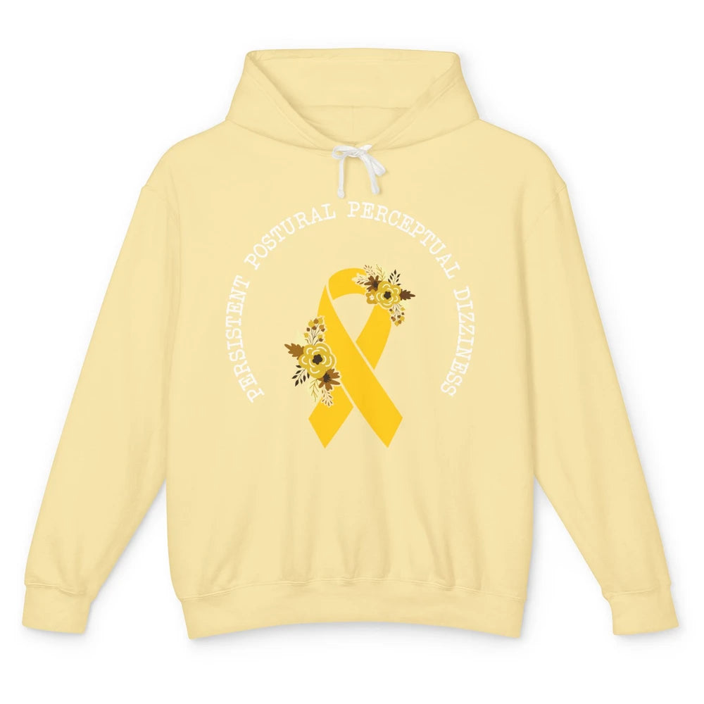 Persistent Postural-perceptual Dizziness PPPD Yellow Ribbon Unisex Lightweight Hoodie