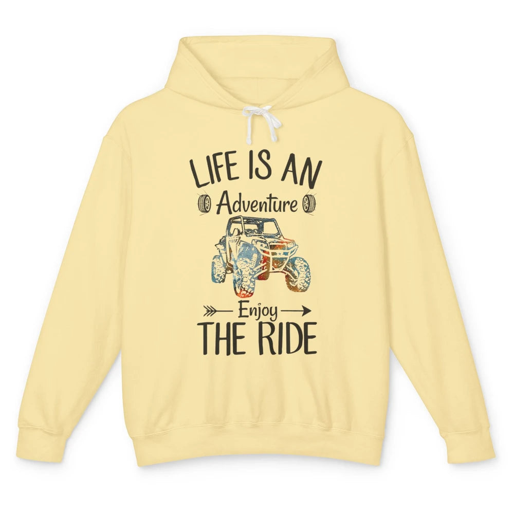 Retro Life Adventure Enjoy Ride UTV Offroad Riding SXS Mud Unisex Lightweight Hoodie