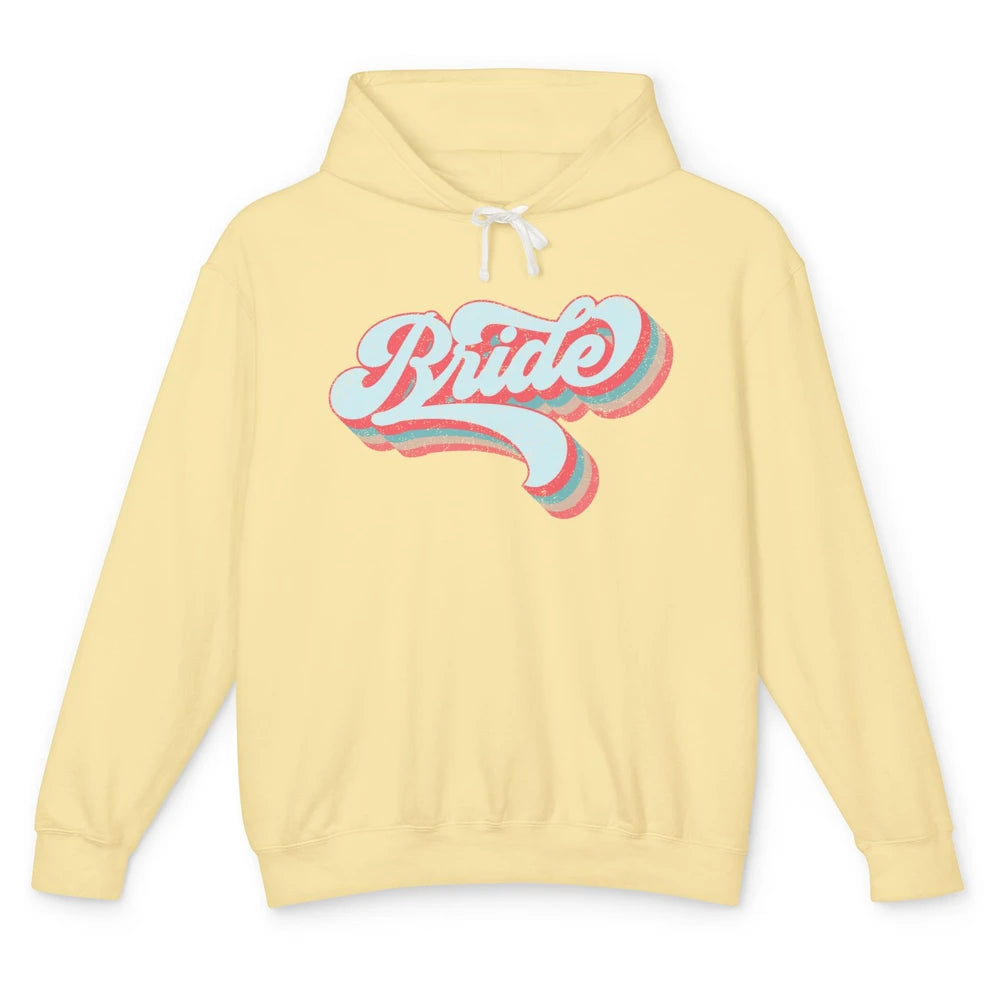 Retro 70s Future Bride Engaged Bachelorette Bridal Party Unisex Lightweight Hoodie