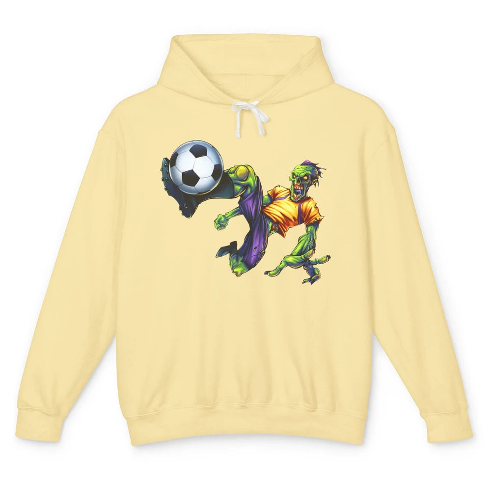 Zombie Soccer Striker Halloween Soccer Player Costume Gift Unisex Lightweight Hoodie
