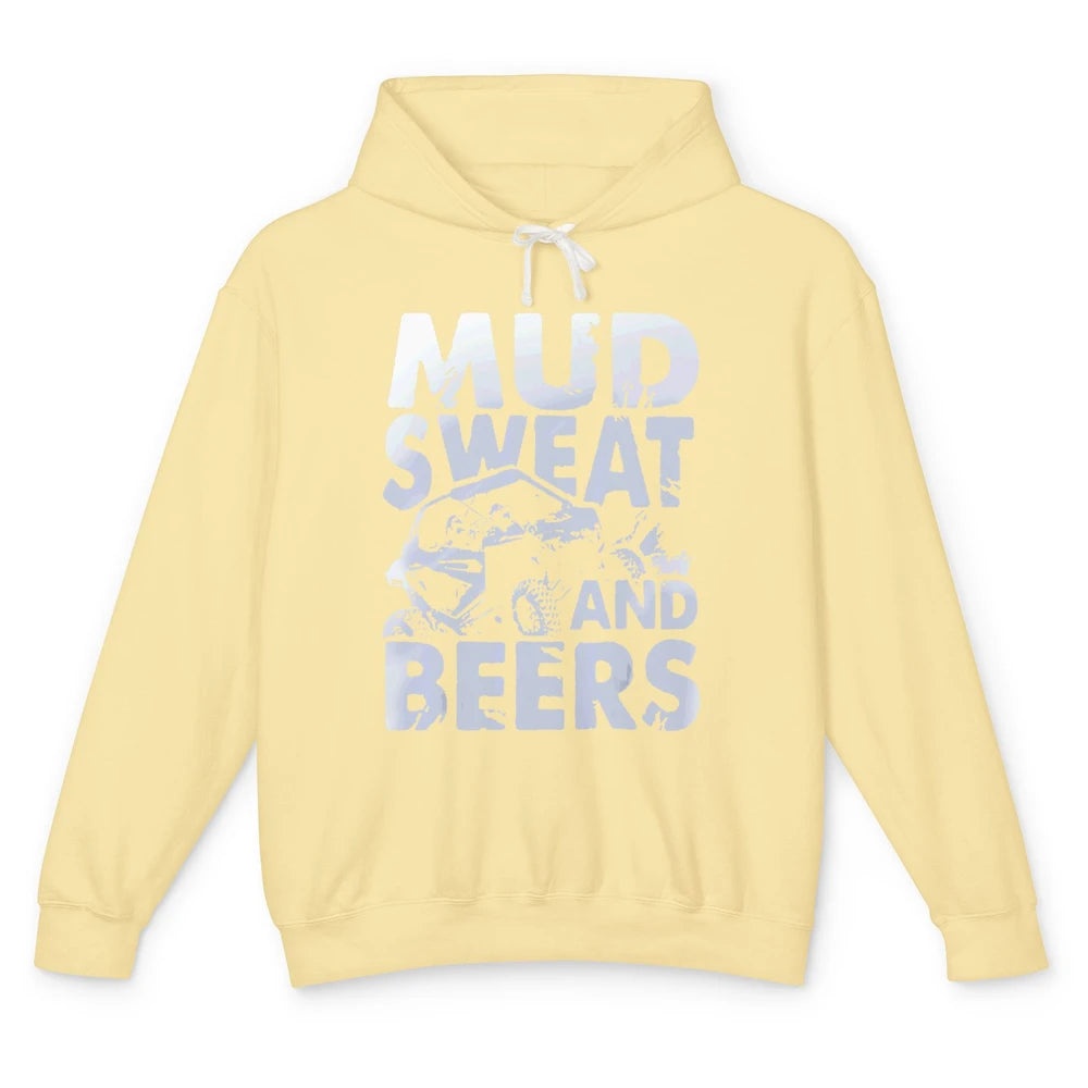 Mud Sweat And Beer Racing Rider UTV Retro ATV SXS Offroad Unisex Lightweight Hoodie