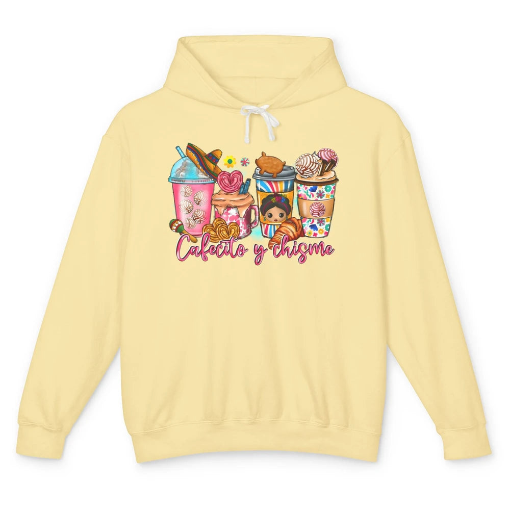 Mexican Drink Coffee Cafecito y Chisme Cinco de Mayo Fiesta Unisex Lightweight Hoodie