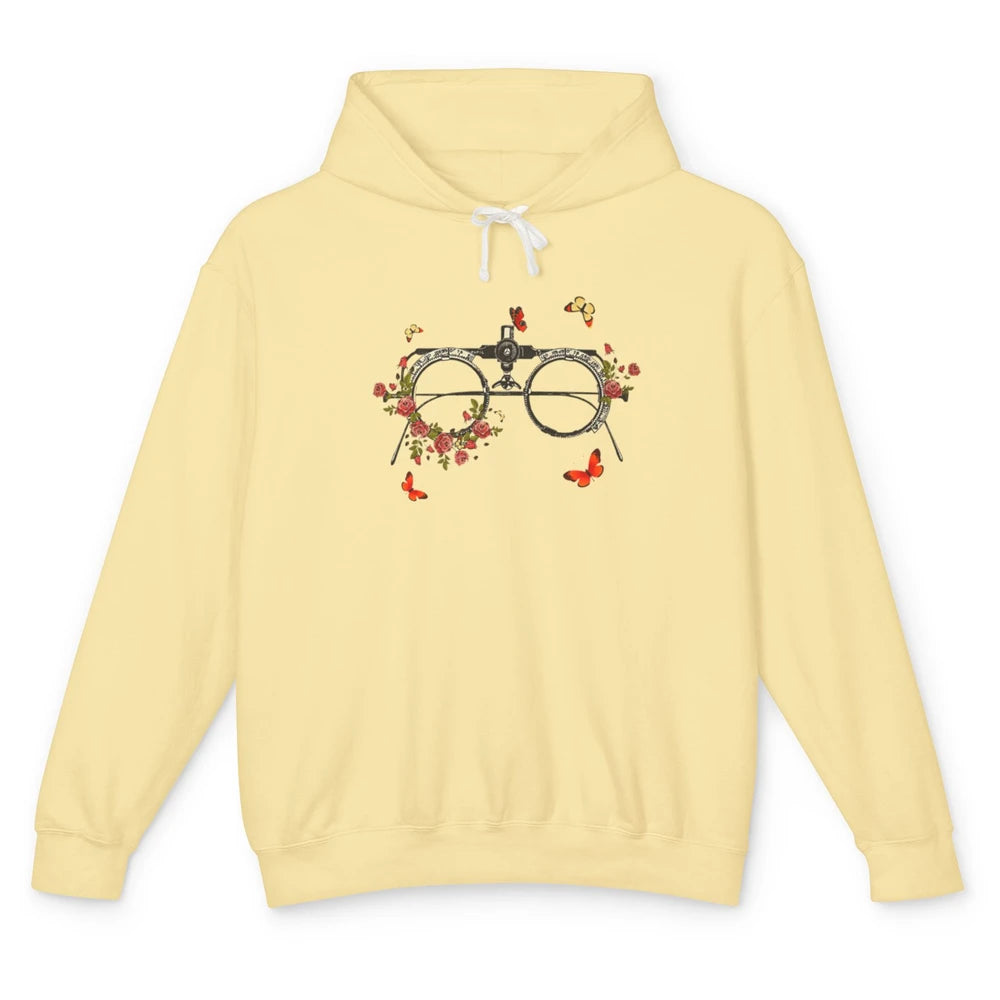 Optometrist Wildflower Phoropter Eyeglasses Doctor Optician Unisex Lightweight Hoodie