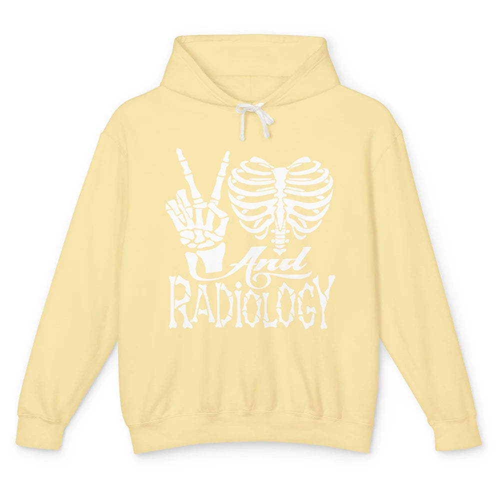 Peace Love X-Ray Radiology Tech Radiologist X-Ray Tech Life Unisex Lightweight Hoodie
