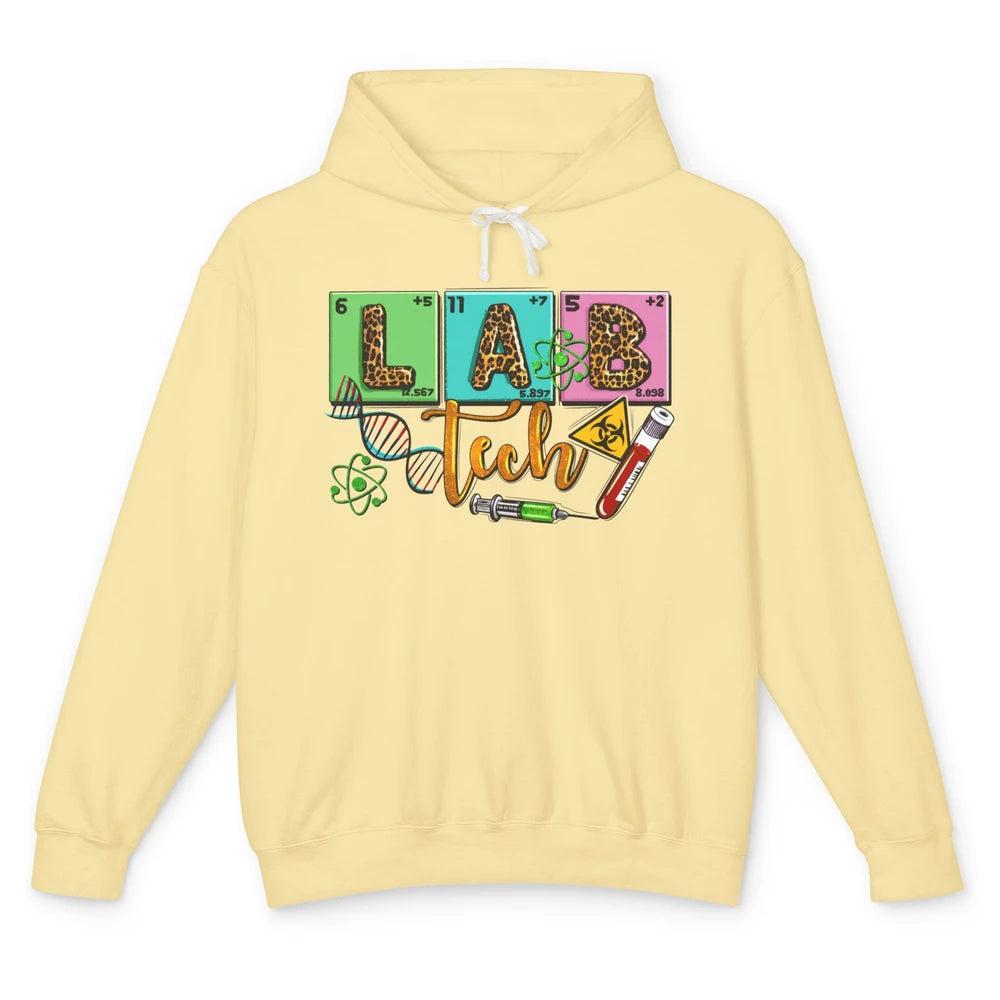 Peace Love Lab Tech Laboratory Technician Medical Lab Gift Unisex Lightweight Hoodie