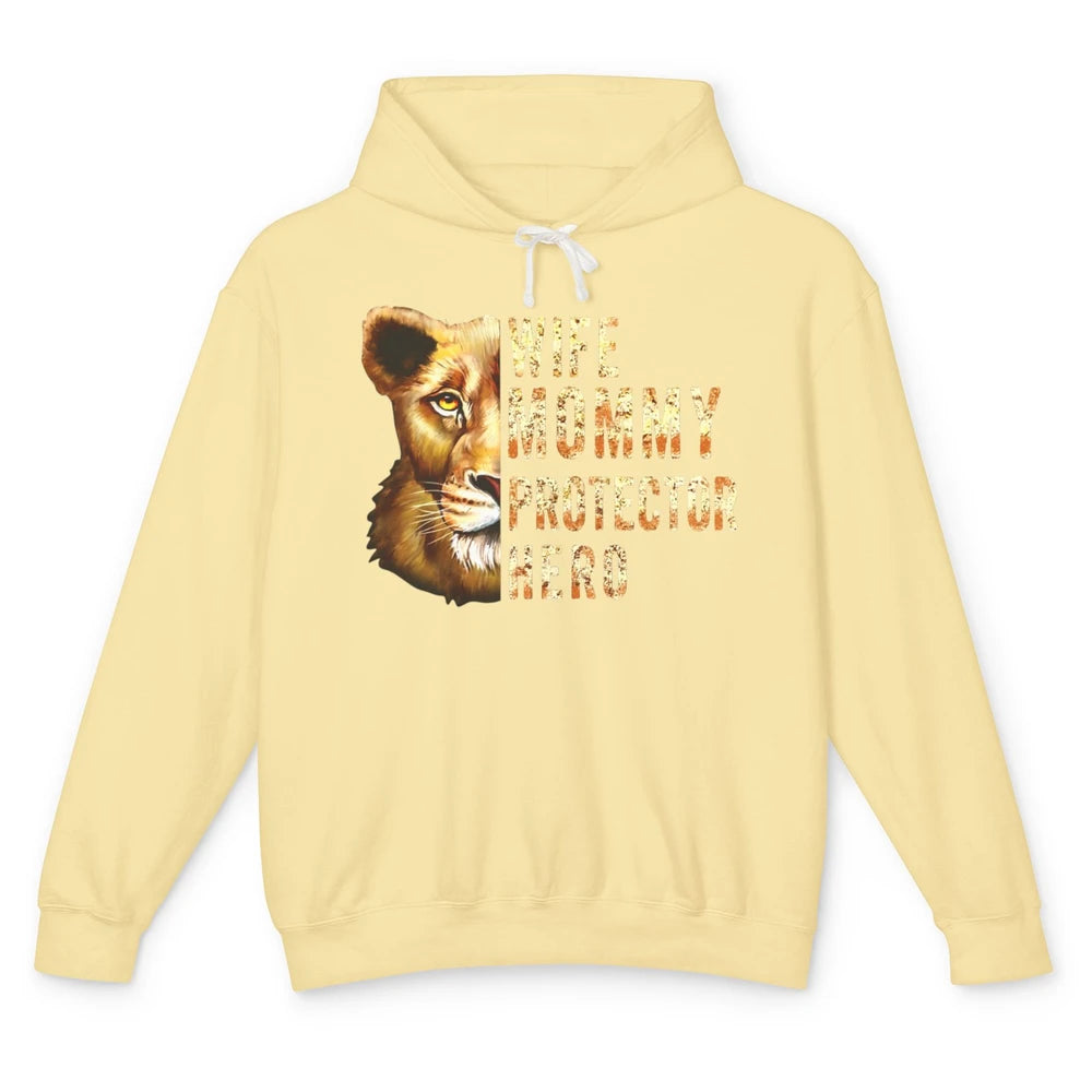 Retro Mommy Lion Queen Wife Mom Protector Hero Mothers Day Unisex Lightweight Hoodie