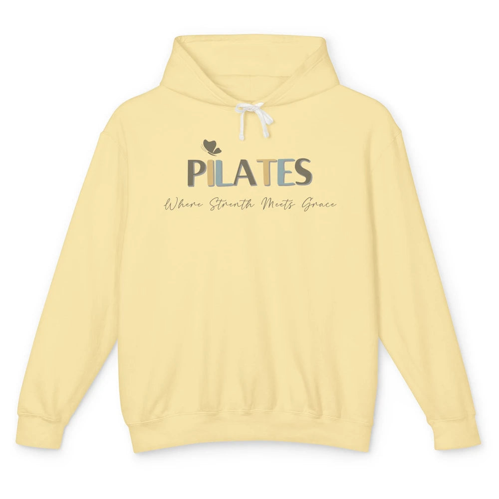 Pilates Where Strength Meets Grace Sport Pilates Reformer Unisex Lightweight Hoodie
