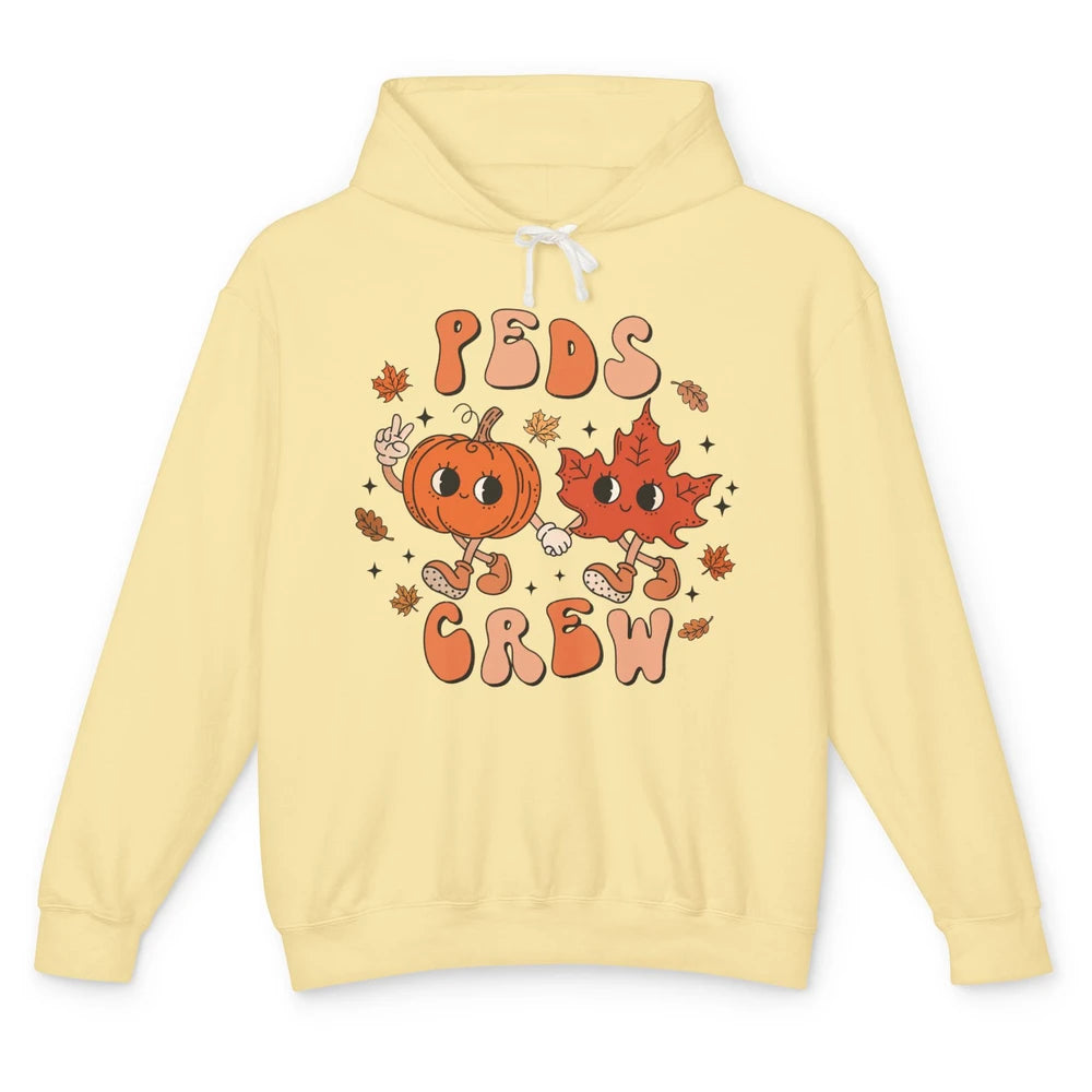 PEDS Crew Fall Pediatric Nurse Autumn Thanksgiving Medical Unisex Lightweight Hoodie