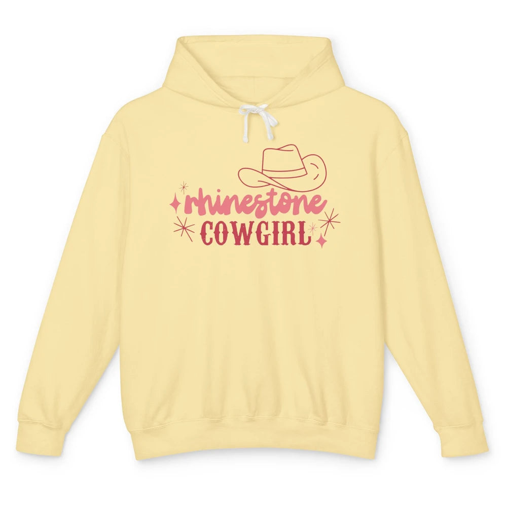 Retro Rhinestone Cowgirl Hippie Western Country Cowgirls Unisex Lightweight Hoodie