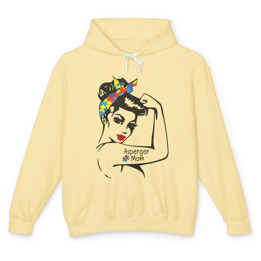 Proud Asperger Autism Mom Strong Woman Autism Awareness Unisex Lightweight Hoodie