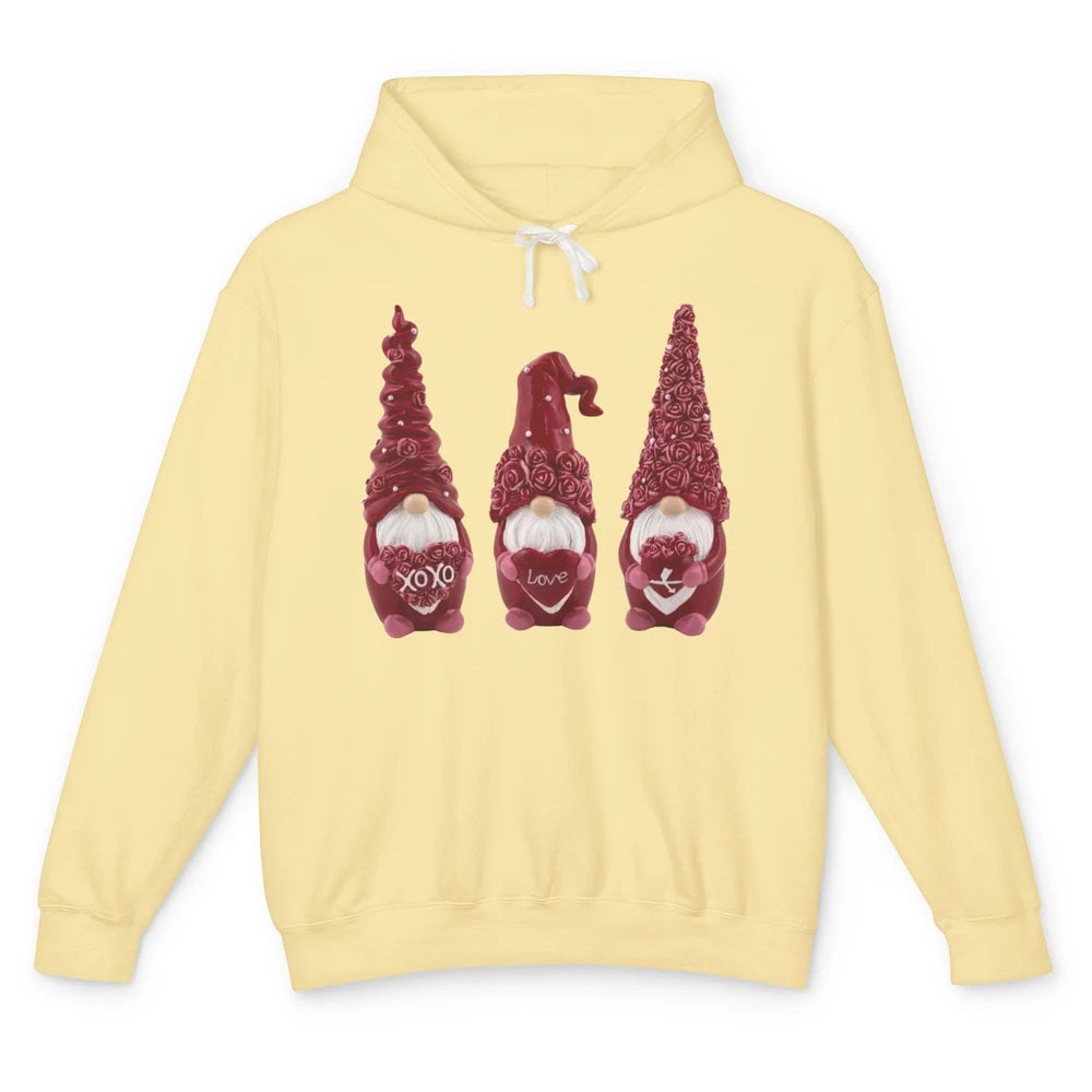 Pink Gnomes Love Valentines Loads Of Love Western Valentine Unisex Lightweight Hoodie